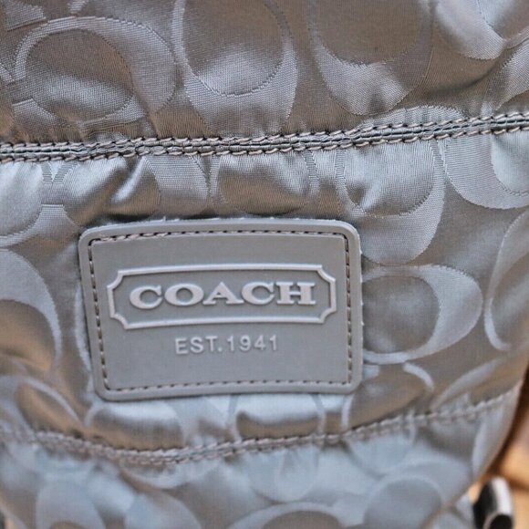 New Coach Demure Gray Nylon Boot Size Women’s 6 1/2 B - Picture 4 of 16